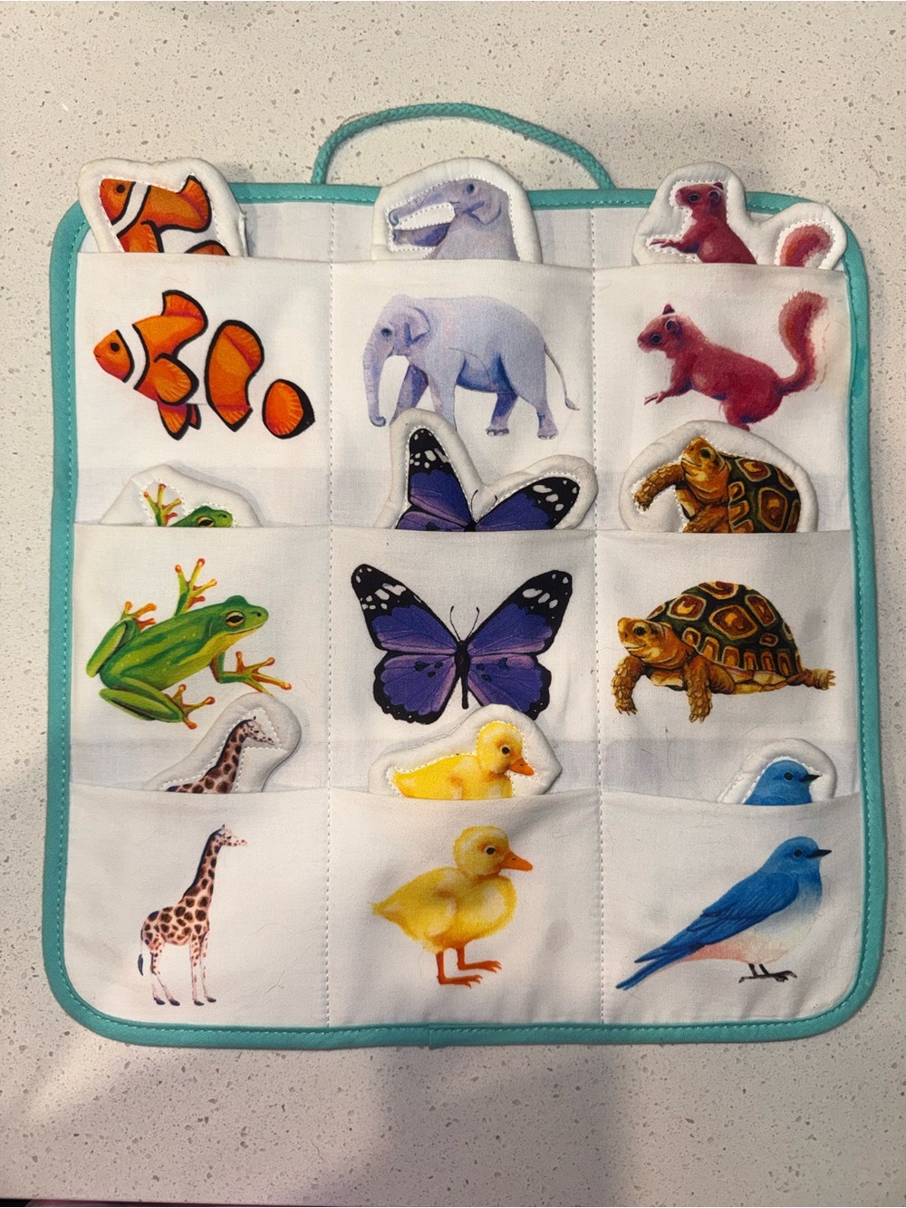 Lovevery Quilted Critter Pockets The Realist Play Matching Kit COMPLETE